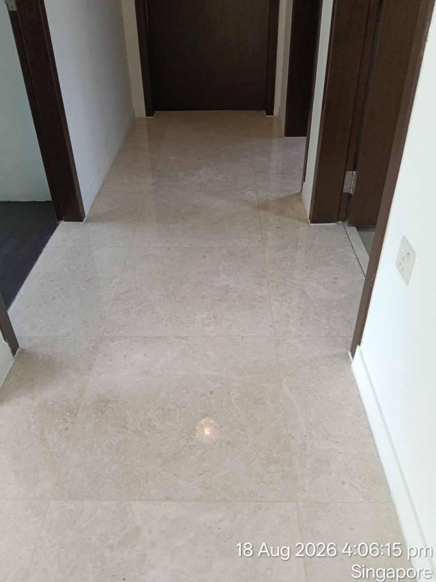Marble hallway with a satin finish